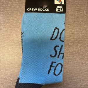 FRIENDS Light Blue Crew Socks with Black Heel, Warner Bros., Novelty, Fun Socks